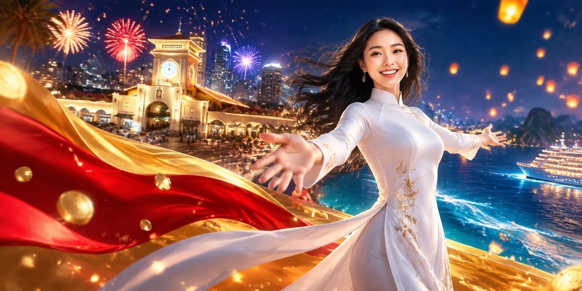 Người phụ nữ Việt Nam trong trang phục áo dài trải nghiệm casino trực tuyến có trách nhiệm